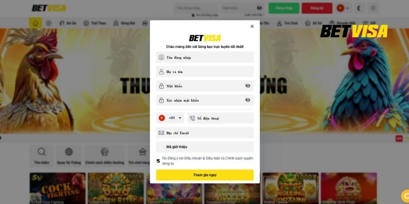 Hướng dẫn đăng ký Betvisa chi tiết từ A đến Z